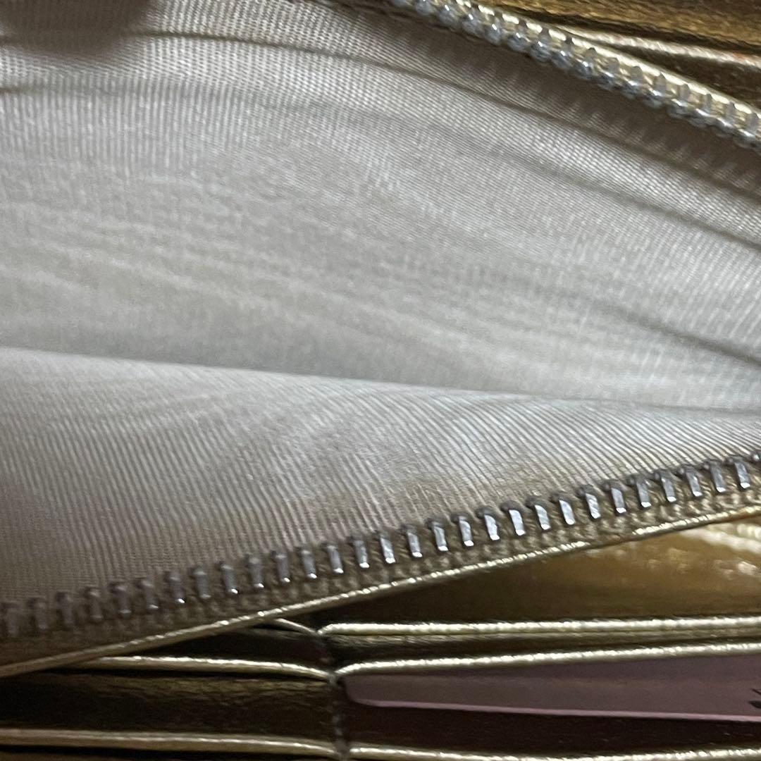 【新品箱付】miumiu スタッズ 長財布 ターンロック 金×紫 ジャガード