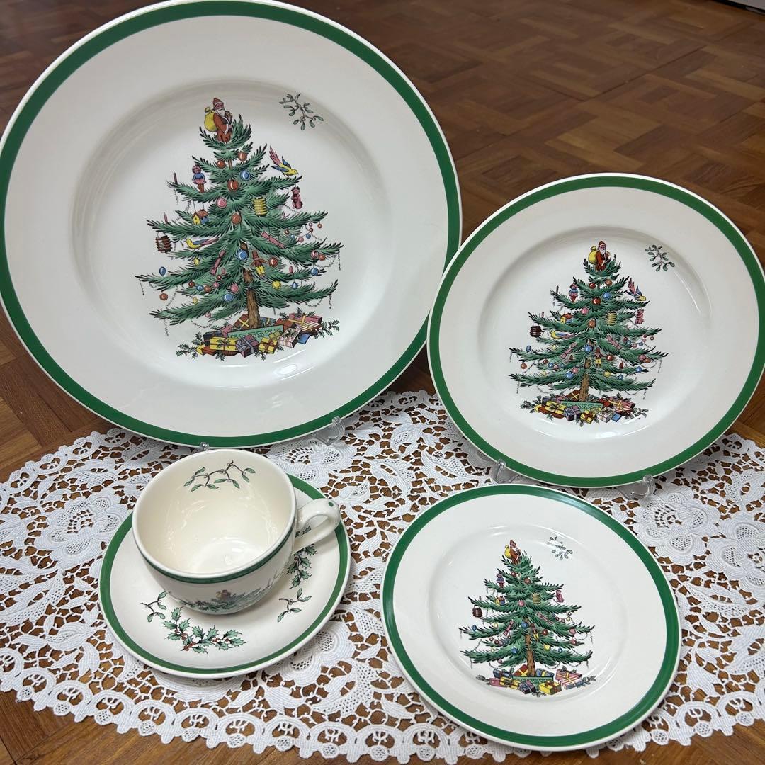 スポード カップ＆ソーサー プレート クリスマスツリー 5ピース spode