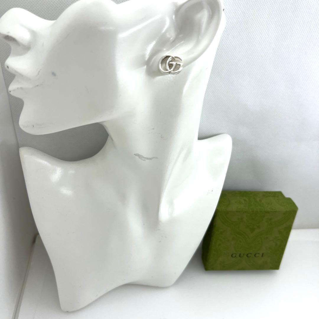 GUCCI ダブルG スタッズ 片耳 ピアス 053361