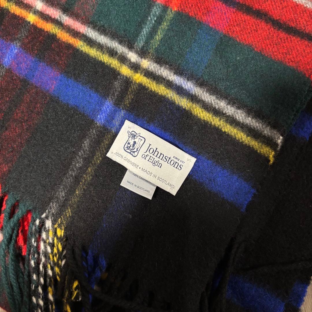 ジョンストンズ　カシミヤ100% 大判ストール