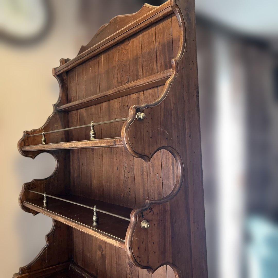 英国アンティーク　カップボード　飾り棚