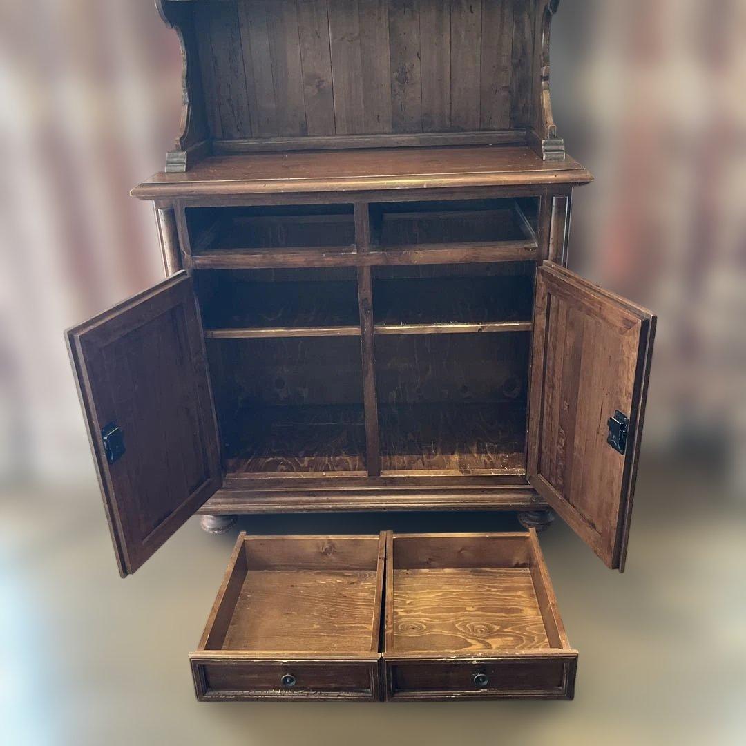 英国アンティーク　カップボード　飾り棚