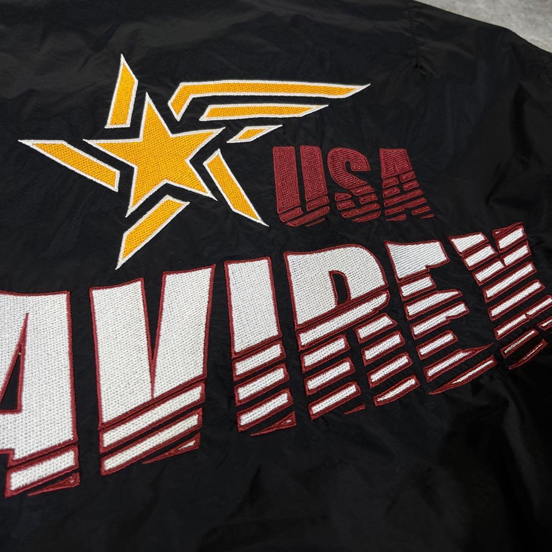 AVIREX STREET GEAR TRACK MA-1 ワッペン　L　黒