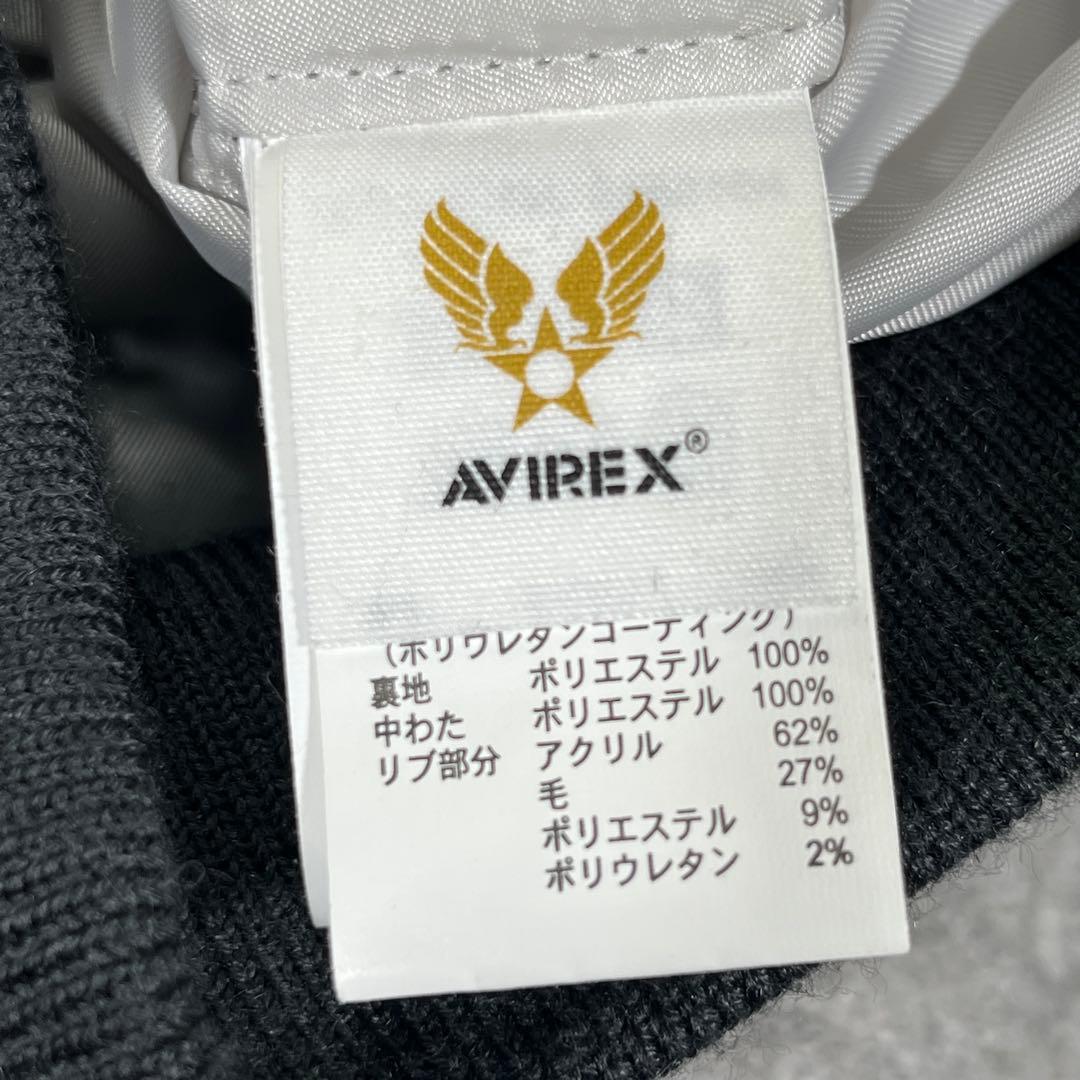 AVIREX STREET GEAR TRACK MA-1 ワッペン　L　黒