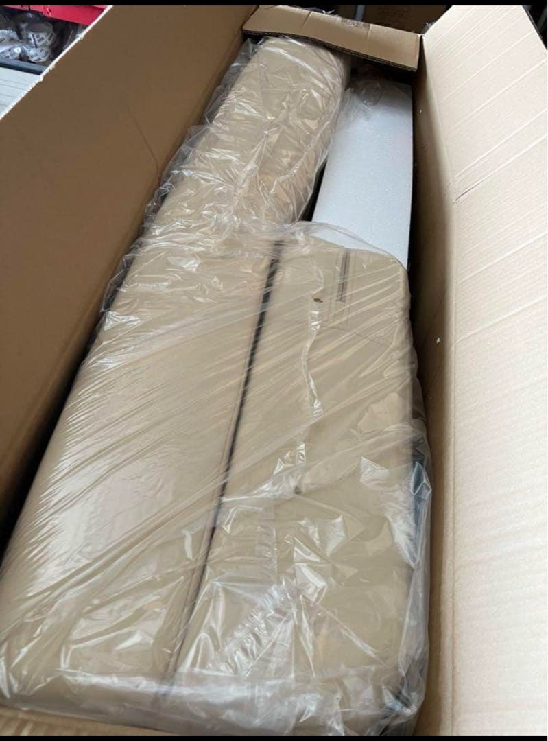 新品未使用　カウチソファベッド　ベット　セミダブル　クッション付き　アイボリー