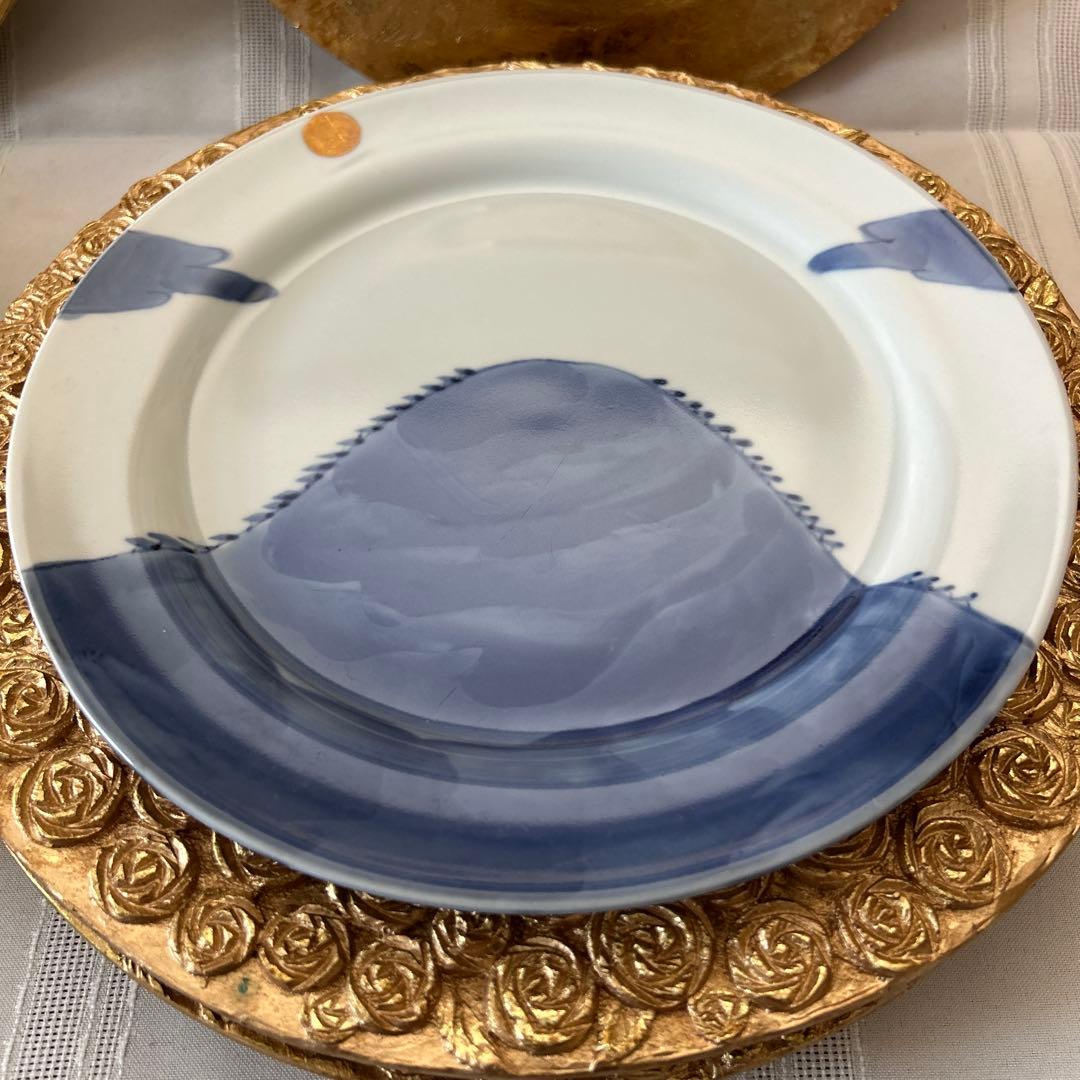 クリスマスプレートセット　 ６枚組　　ゴールド 薔薇模様 アンダープレート