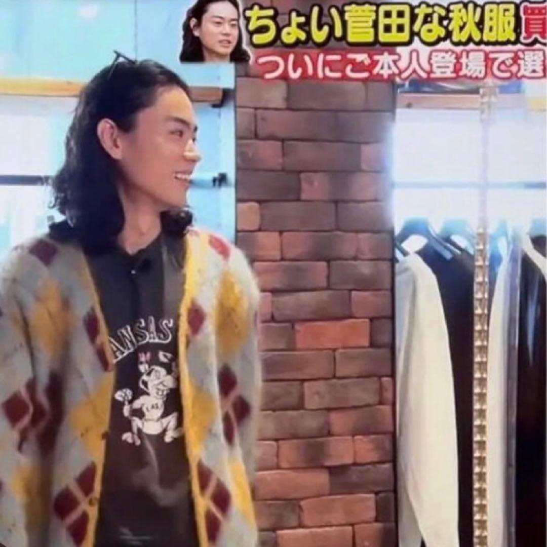 未着用Needlesニードルズ　アーガイル柄モヘアカーディガン 菅田将暉