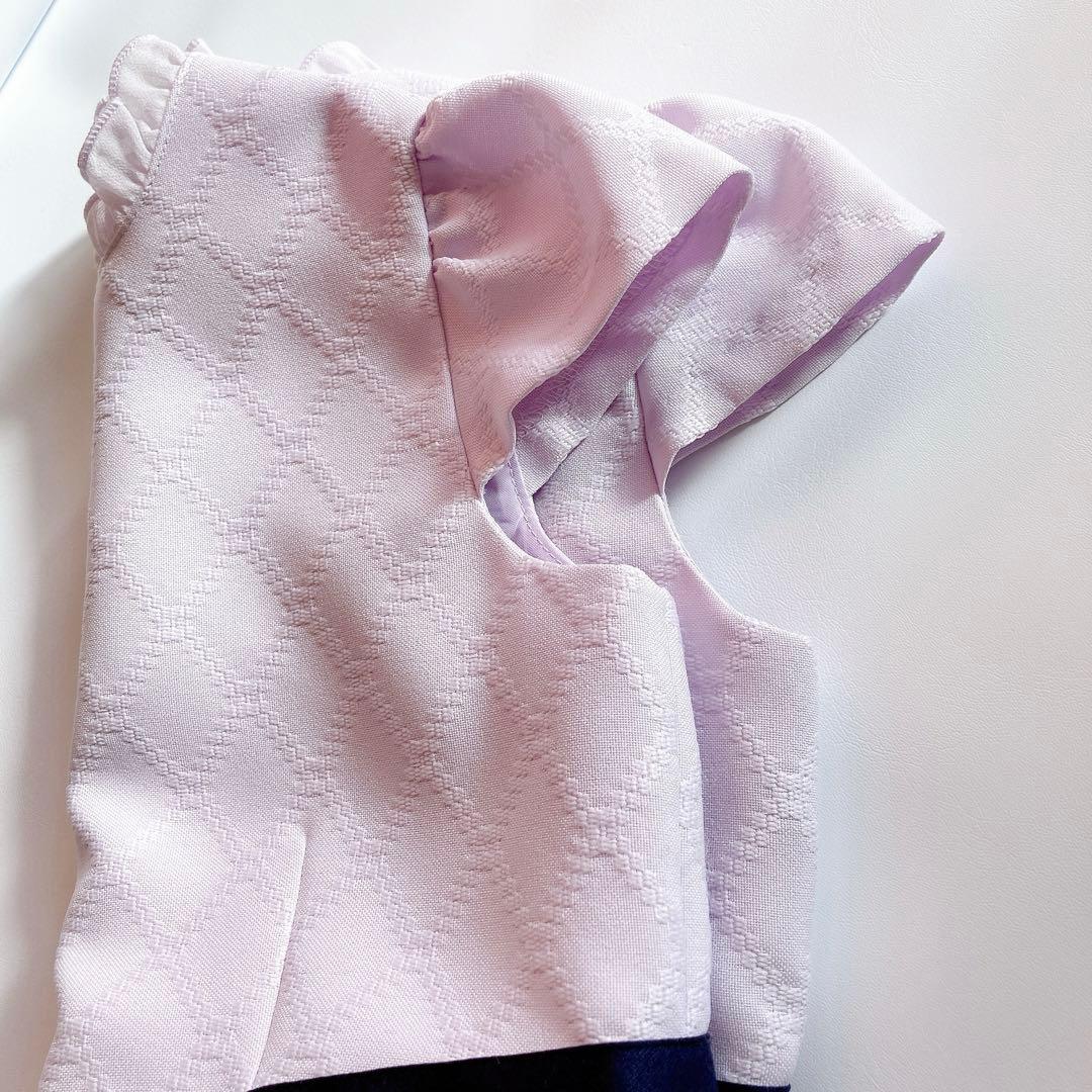 ラベンダー×ネイビー セレモニー 入学 卒園 発表会 フォーマル