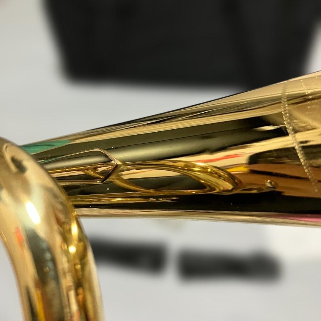 トランペット　本体　付属品　ケース　セット　ミュート付き　模様入り