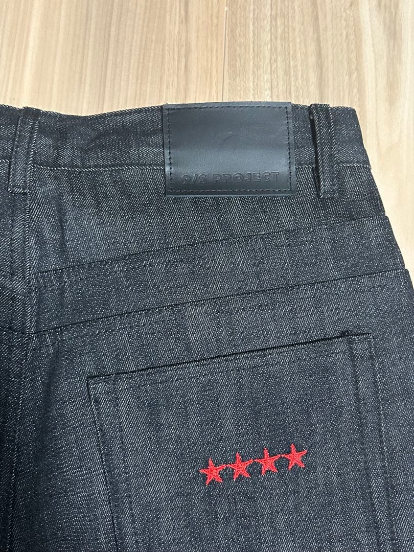 パンツ 9/S PROJECT BUTTON FLY DENIM - BLACK L