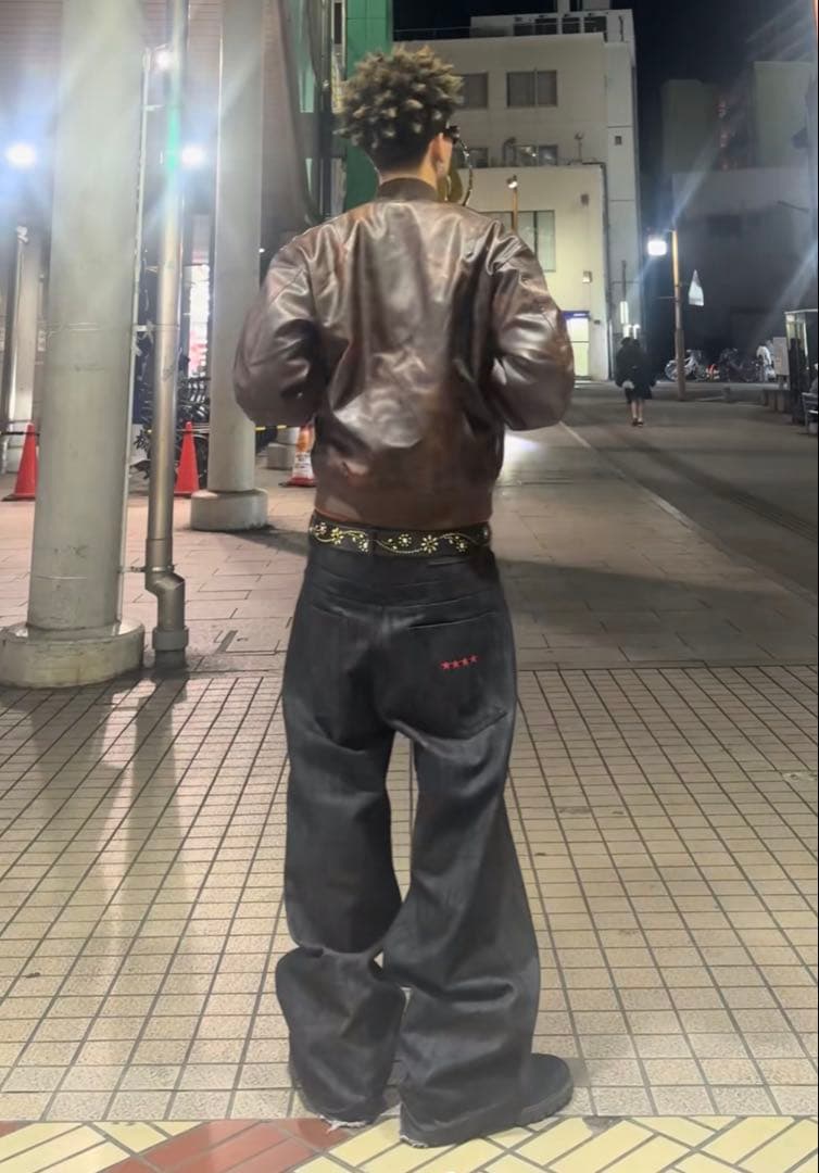 パンツ 9/S PROJECT BUTTON FLY DENIM - BLACK L