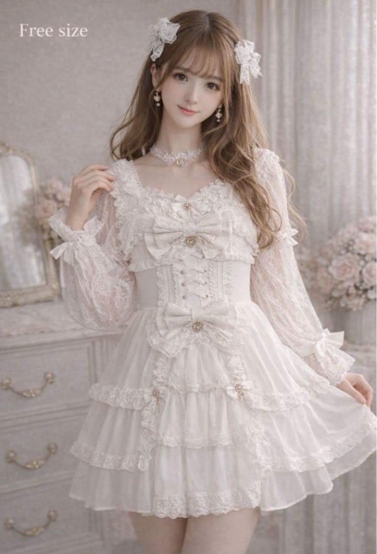 ミニワンピース 7分袖 ジーザスディアマンテ