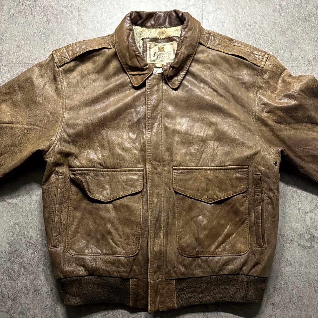 【90s vintage】A-2 leather flight jkt 短丈