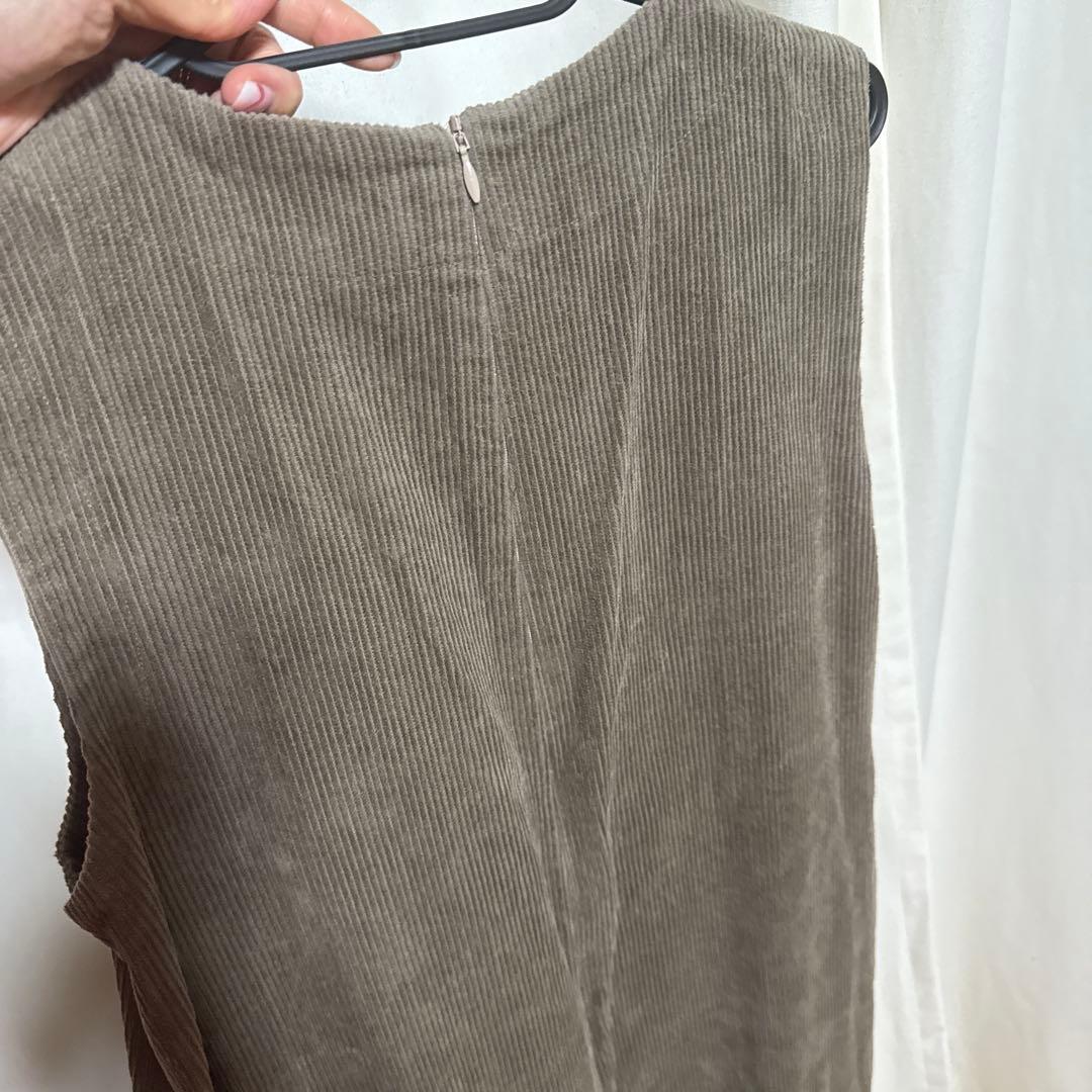 美品 ito fukuokaグレーブラウン コーデュロイ サロペット