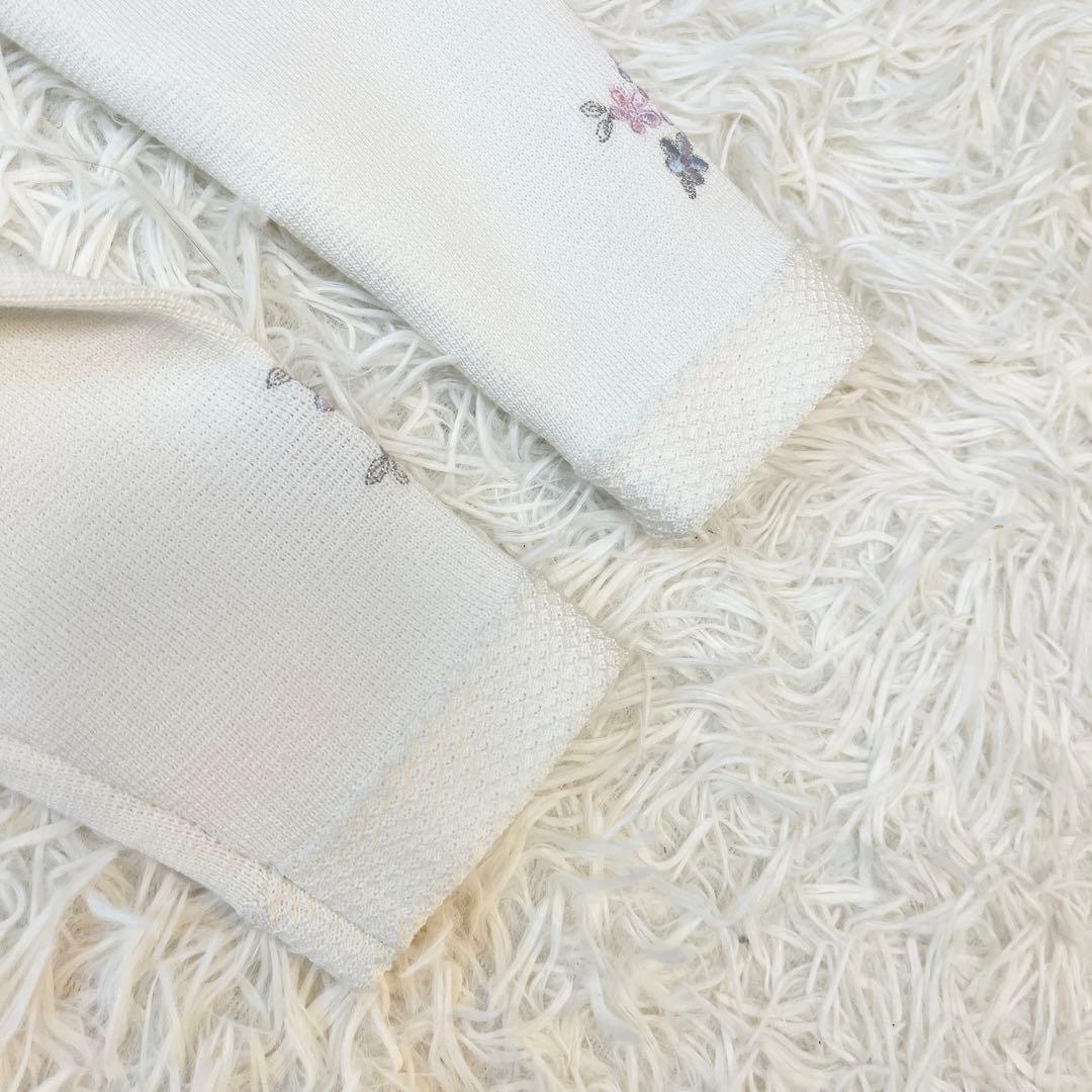 メゾピアノ 花柄刺繍ワンピース 120cm ニットボレロ Mドレスセット