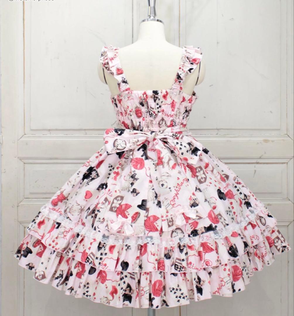 新品タグ付きWonder Card フレアジャンパースカート&カチューシャ