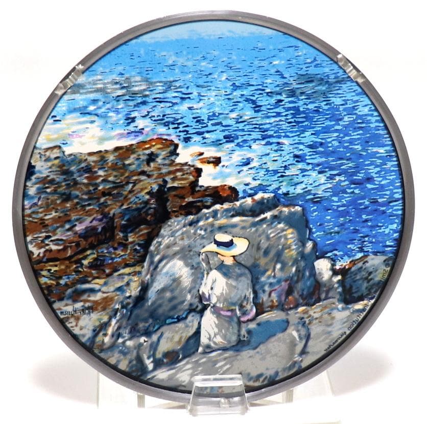 チャイルド・ハッサム ヴィンテージ ステンドグラス アップルドア島の岩棚