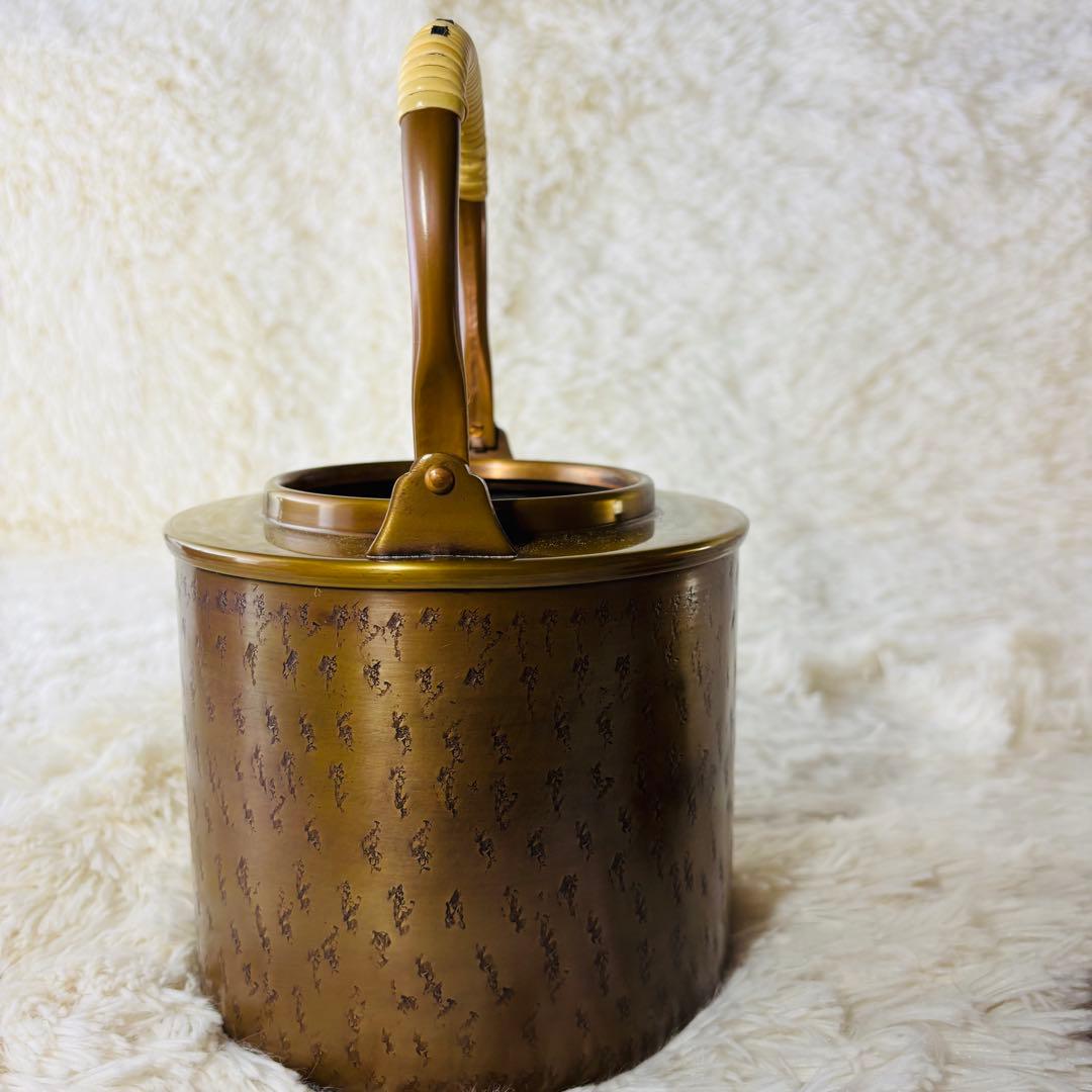 北越堂　湯沸　四代　本間弘　鎚起銅器　共箱　美品　やかん　薬缶　新潟県　燕