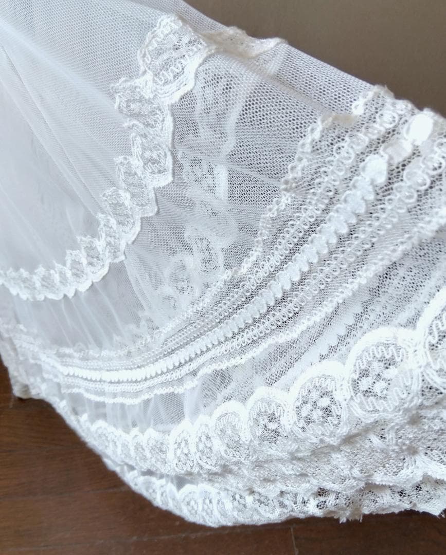 さえら レース エプロン ヴィンテージ チュール