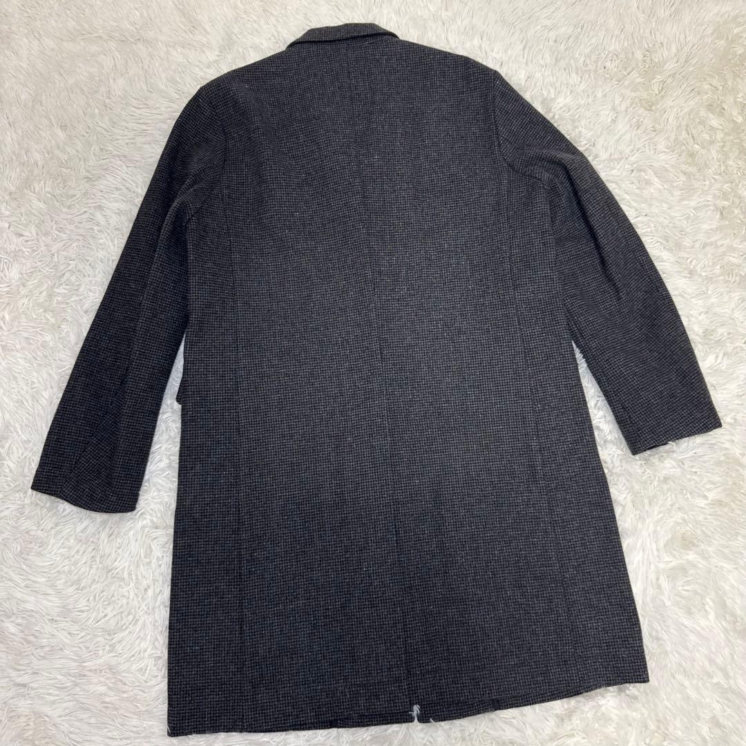 ☆【美品】FRED PERRY グレンチェック ロングコート M タータン裏地☆