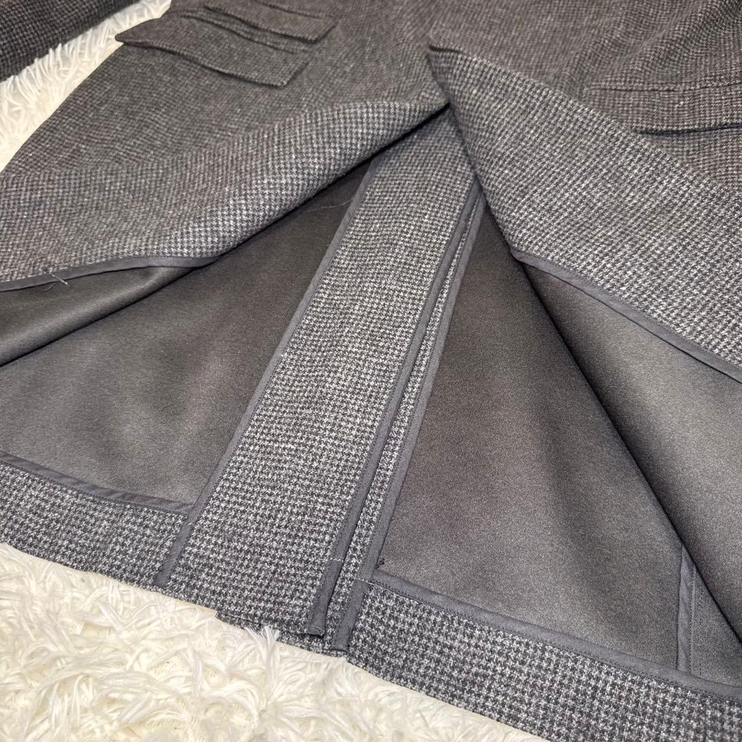 ☆【美品】FRED PERRY グレンチェック ロングコート M タータン裏地☆