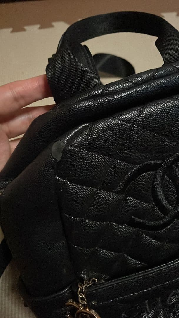 値下げ不可‼️CHANEL リュック レザー ブラック ノベルティ