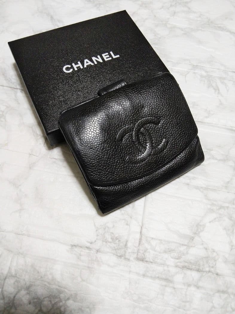 綺麗】シャネル キャビア ココマーク 財布 - メルカリ