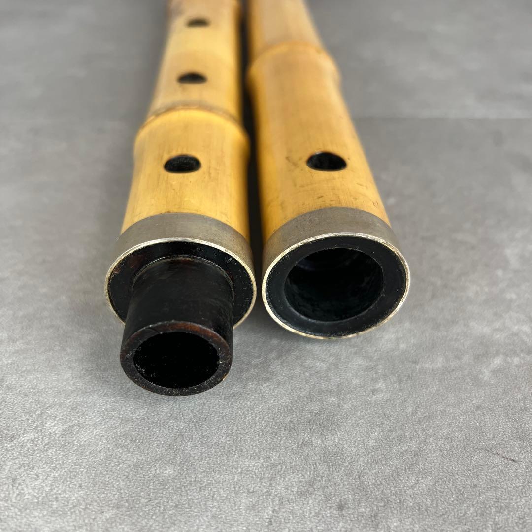 人気　尺八　琴古流　バチ型　銘あり　竹治　1印　2尺3寸　5孔　和楽器　真竹　漆