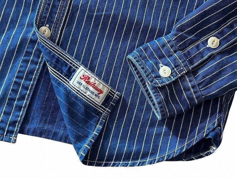 希少 XL UES ウエス RAIL WAY ウォバッシュ 長袖 ワーク シャツ