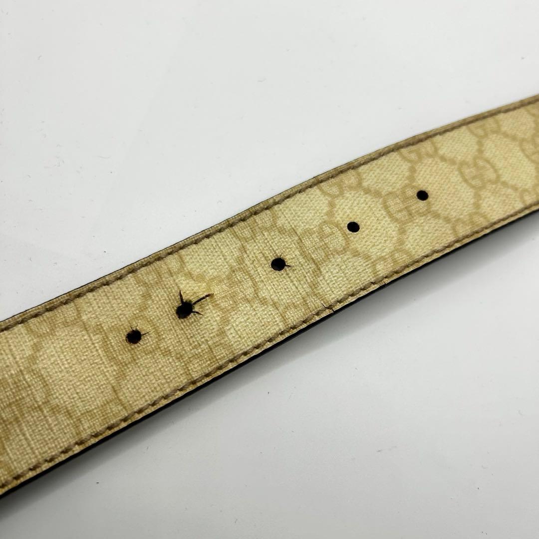 GUCCI GG金具　インターロッキング　ベルト　ロゴ総柄　レザー　114876