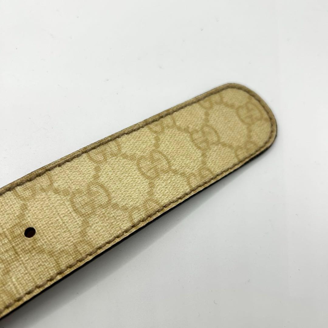 GUCCI GG金具　インターロッキング　ベルト　ロゴ総柄　レザー　114876