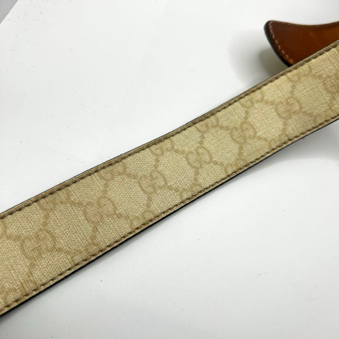 GUCCI GG金具　インターロッキング　ベルト　ロゴ総柄　レザー　114876