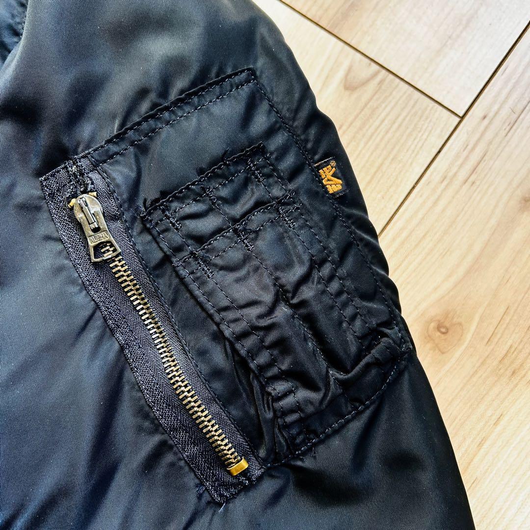 Vintage 90’s Alpha MA-1 黒レアXLサイズ USA製