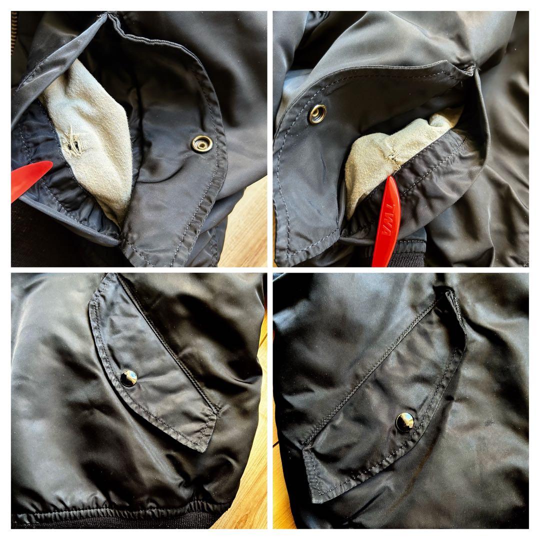 Vintage 90’s Alpha MA-1 黒レアXLサイズ USA製