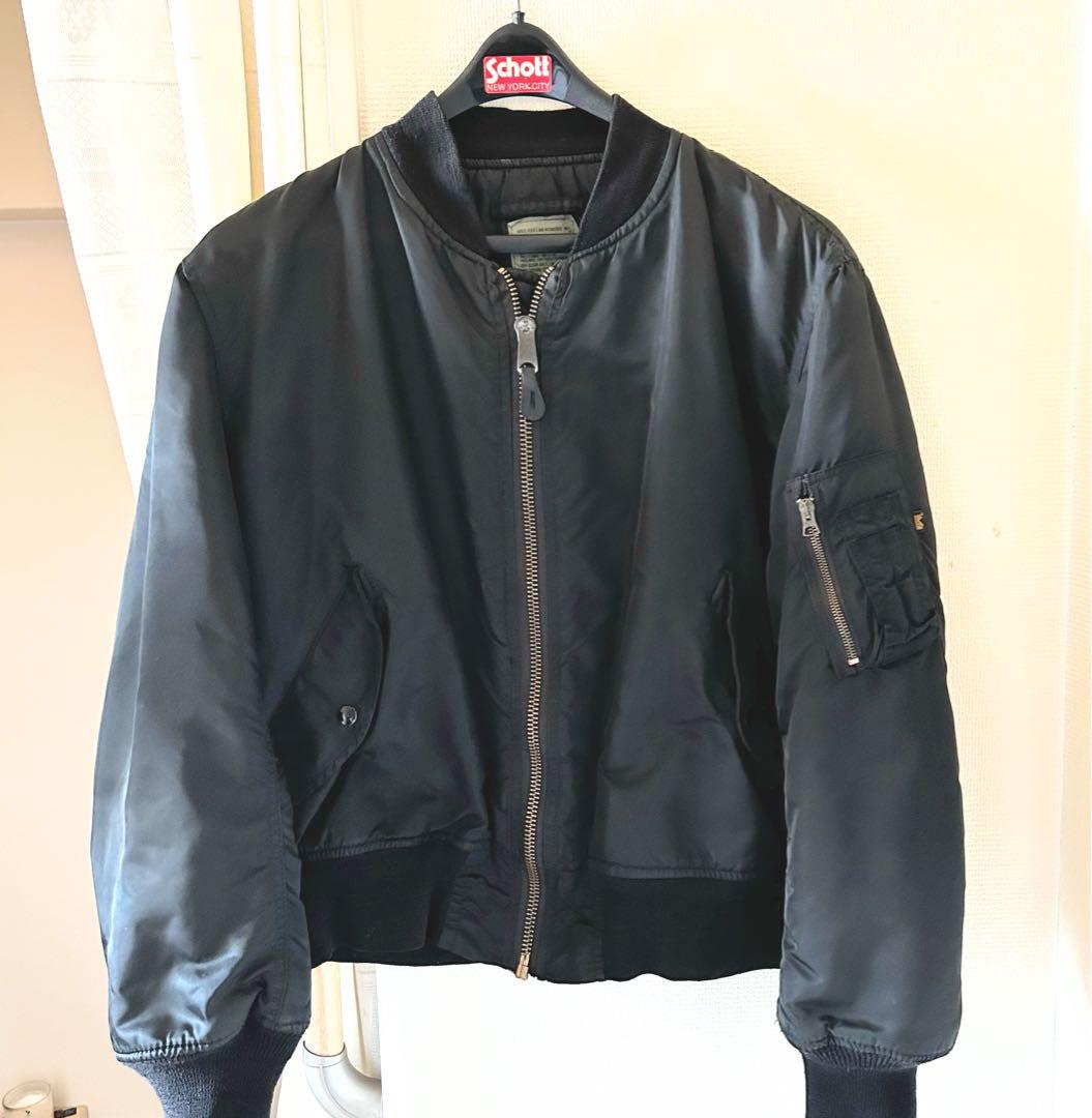 Vintage 90’s Alpha MA-1 黒レアXLサイズ USA製