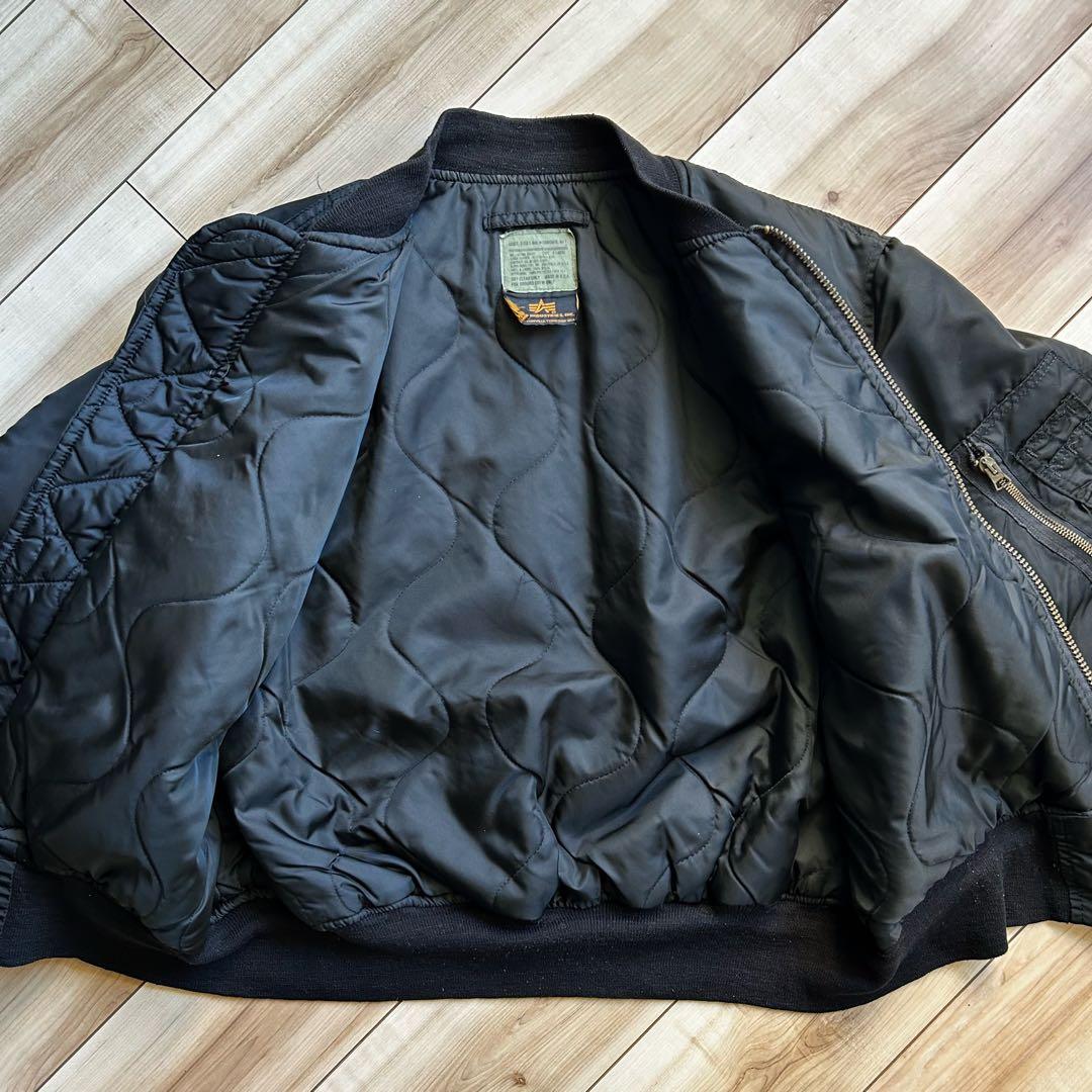 Vintage 90’s Alpha MA-1 黒レアXLサイズ USA製