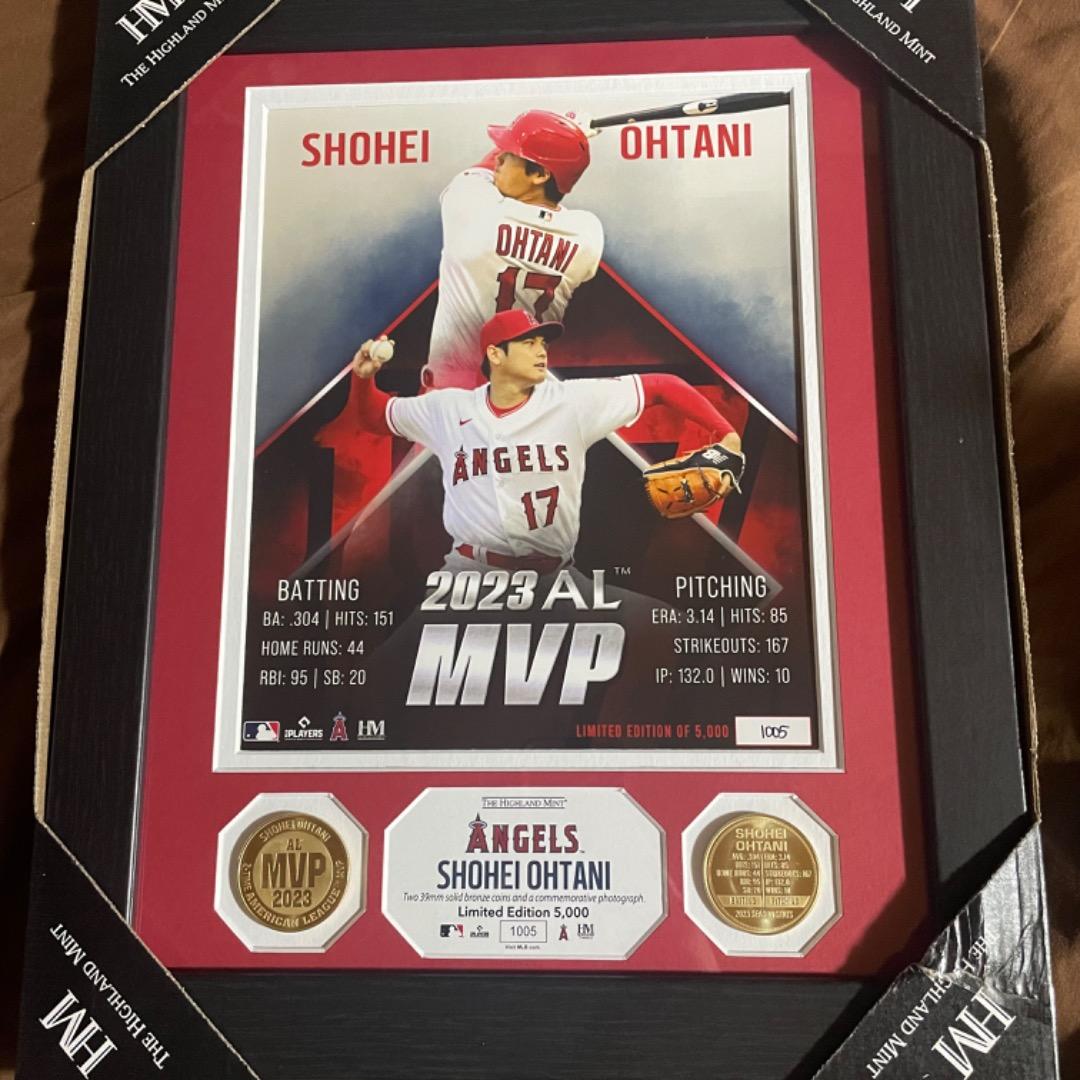 大谷翔平2023年MVP記念盾シリアルナンバー付き限定商品値下げOK - メルカリ