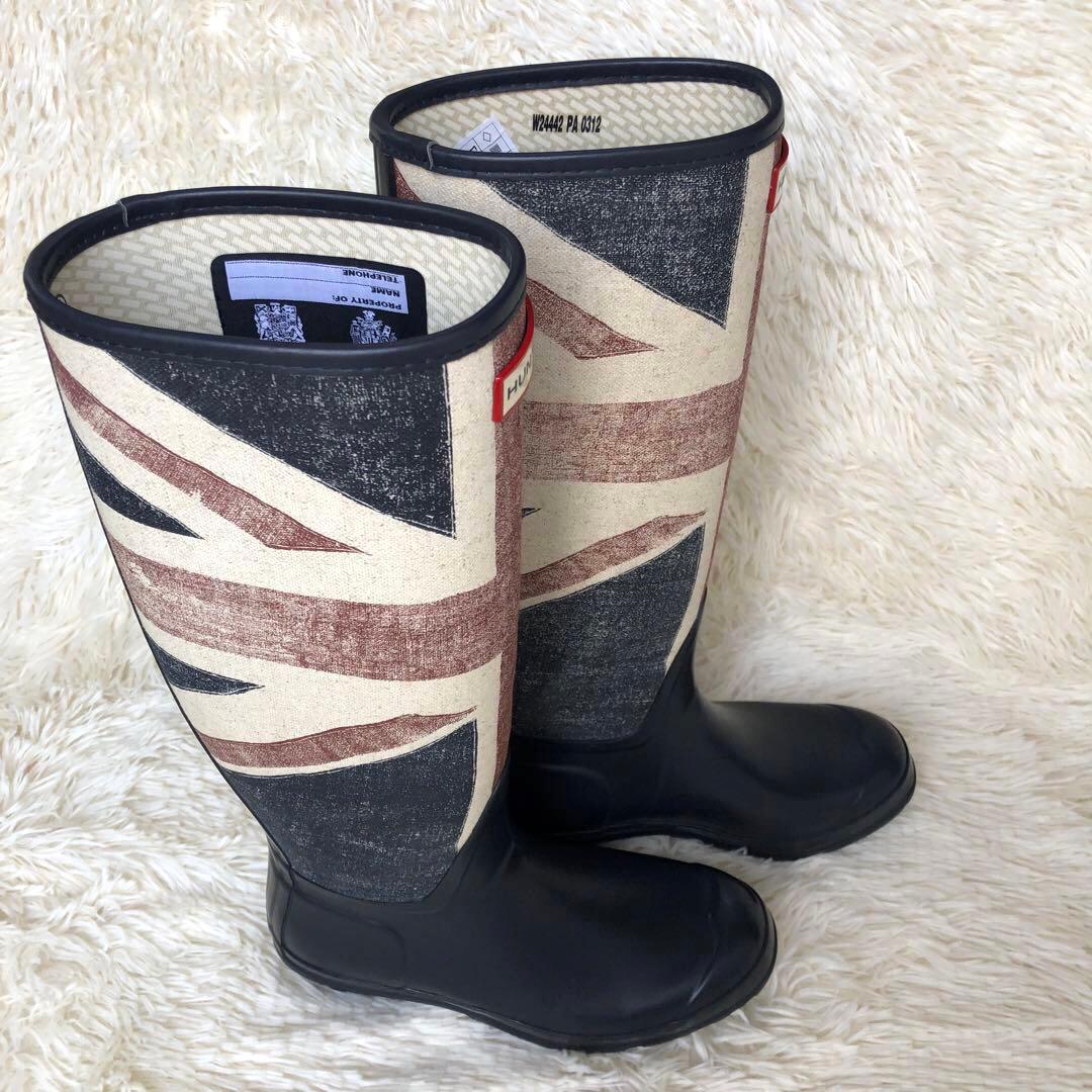 ハンター　HUNTER　レインブーツ　ユニオンジャック　UK6 限定品　長靴