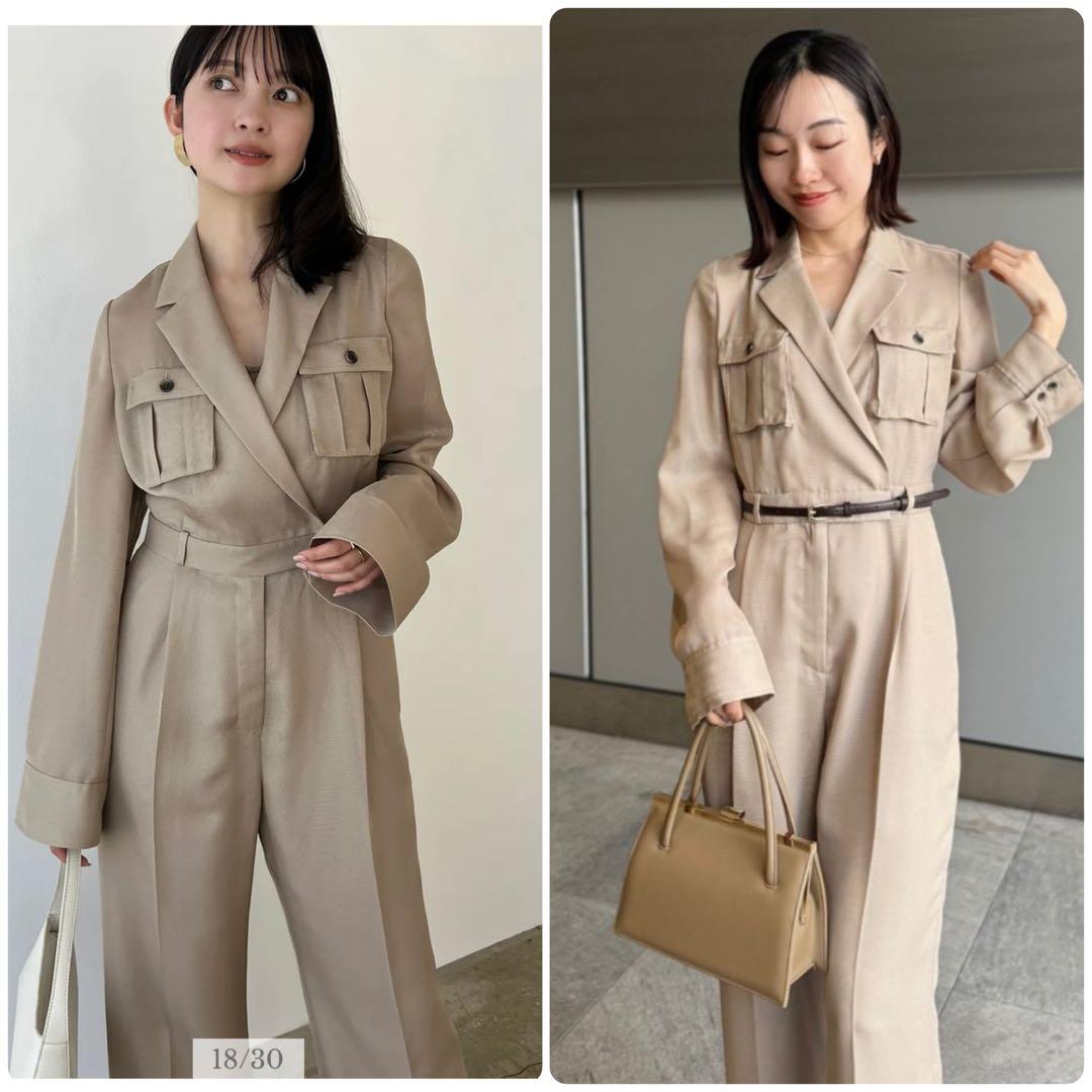 ánuansサファリシアーオールインワン⭐︎ベージュM美品