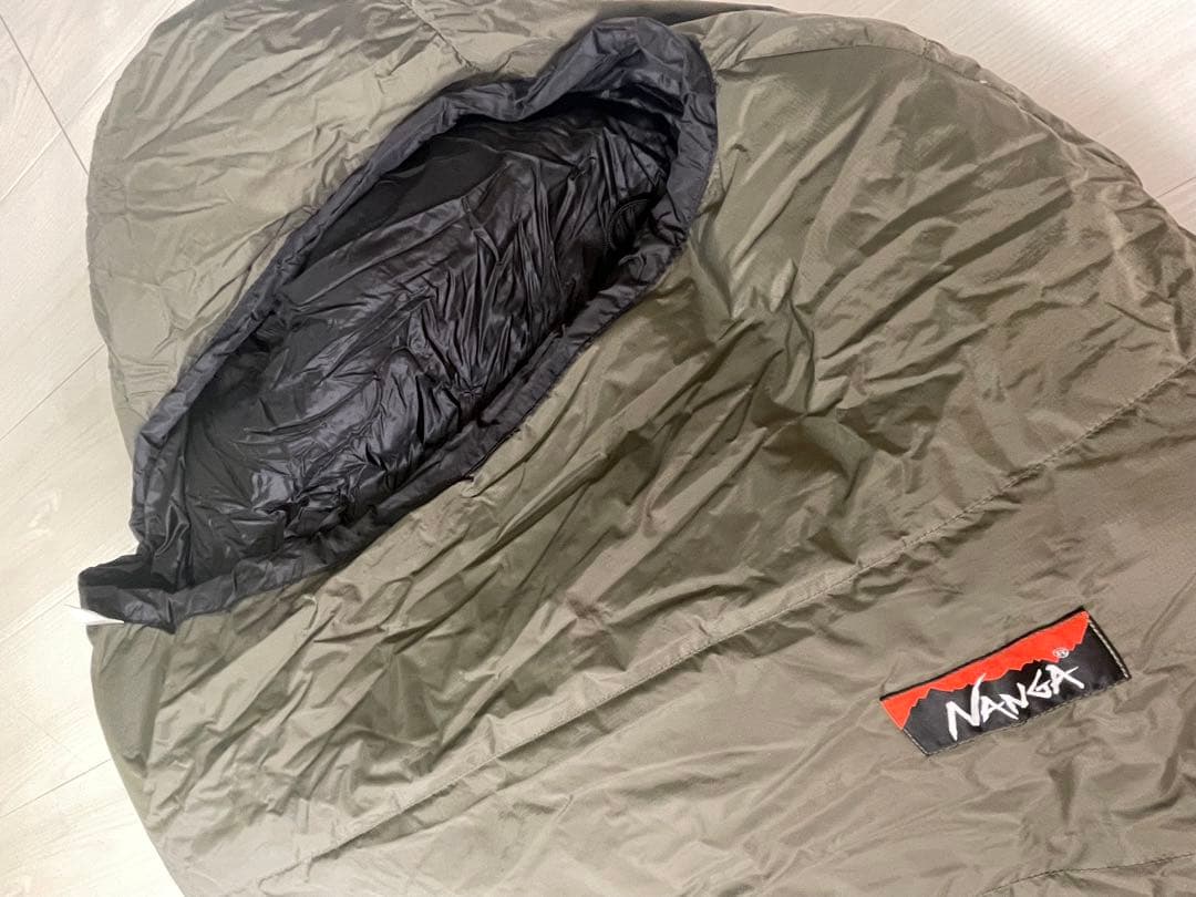 NANGA ✖️3ten フード付き寝袋 オリーブ色