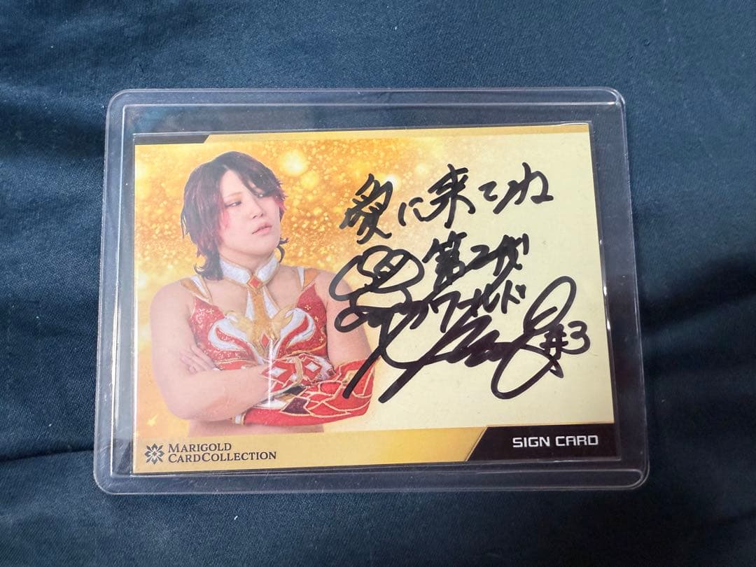 女子プロレス マリーゴールド 直筆サイン入りカード 林下詩美 トレカ