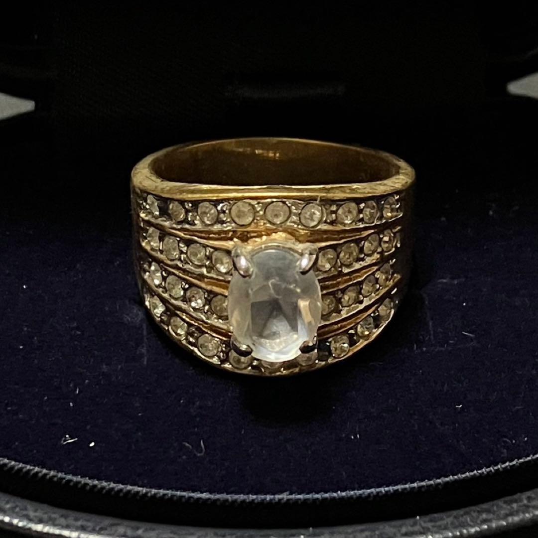 遺品整理 ゴールドトーン幅広リング 指輪 アクセサリー - メルカリ