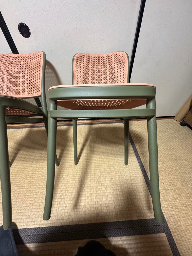 2脚セット　東谷 TOE-129 チェア　ダイニングチェア　スタッキングチェア