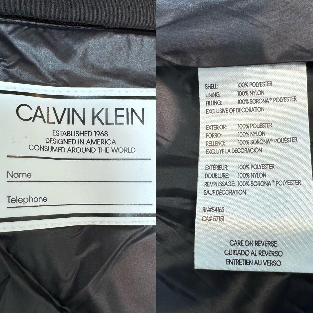 極美品✨カルバンクライン 近年モデル ダウンジャケット ロングパファーコート 黒