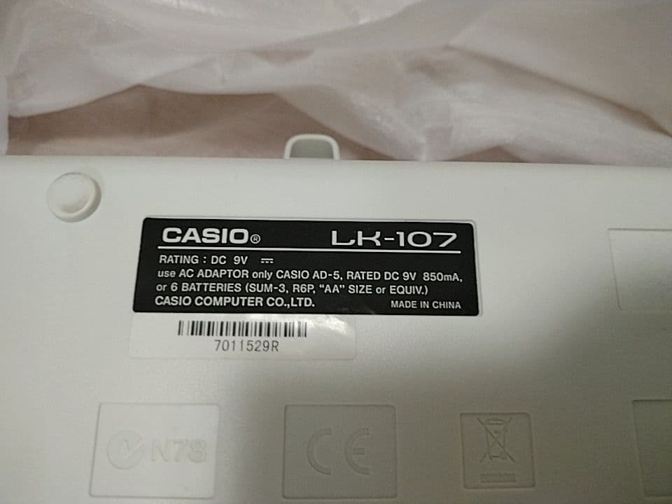 ★CASIO LK-107★光ナビゲーションキーボード★61鍵★取説★送料無料★