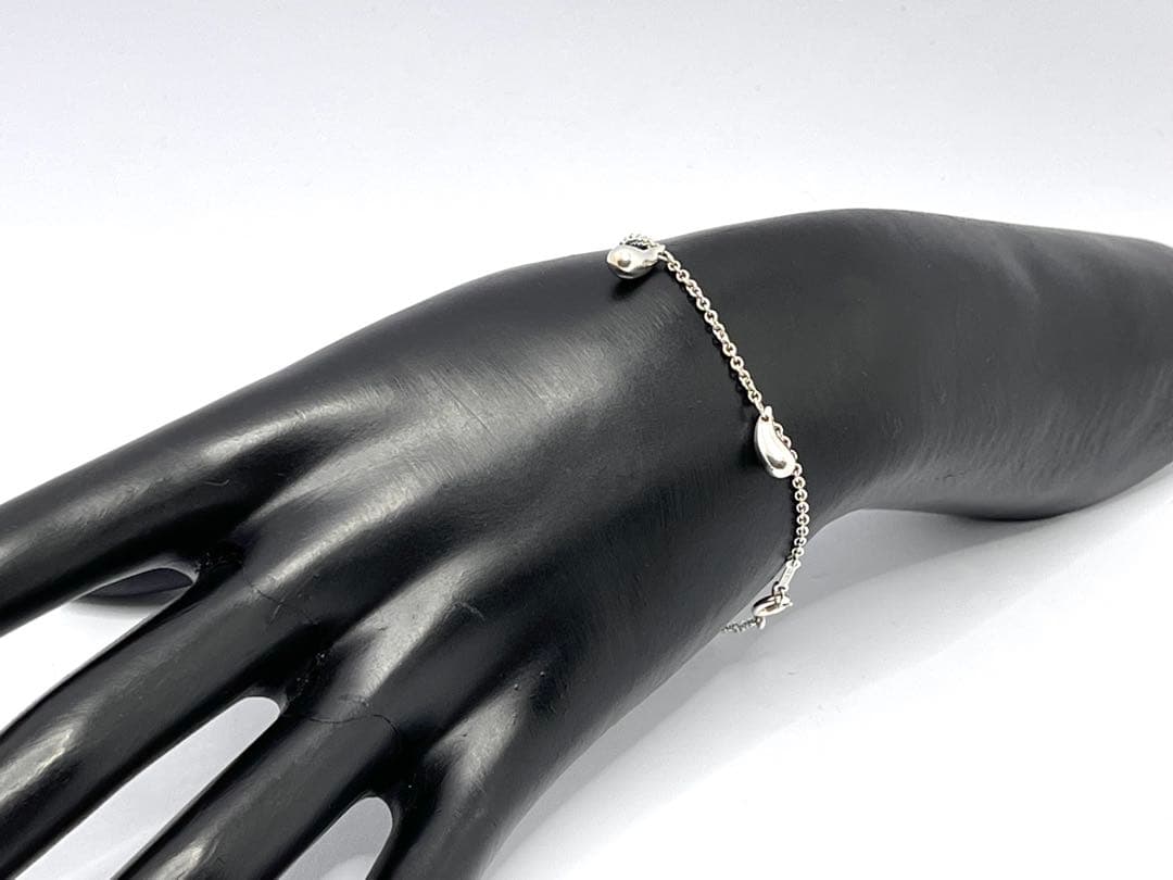 c695 美品 希少 ティファニー ティアドロップ 5連 ブレスレット 925