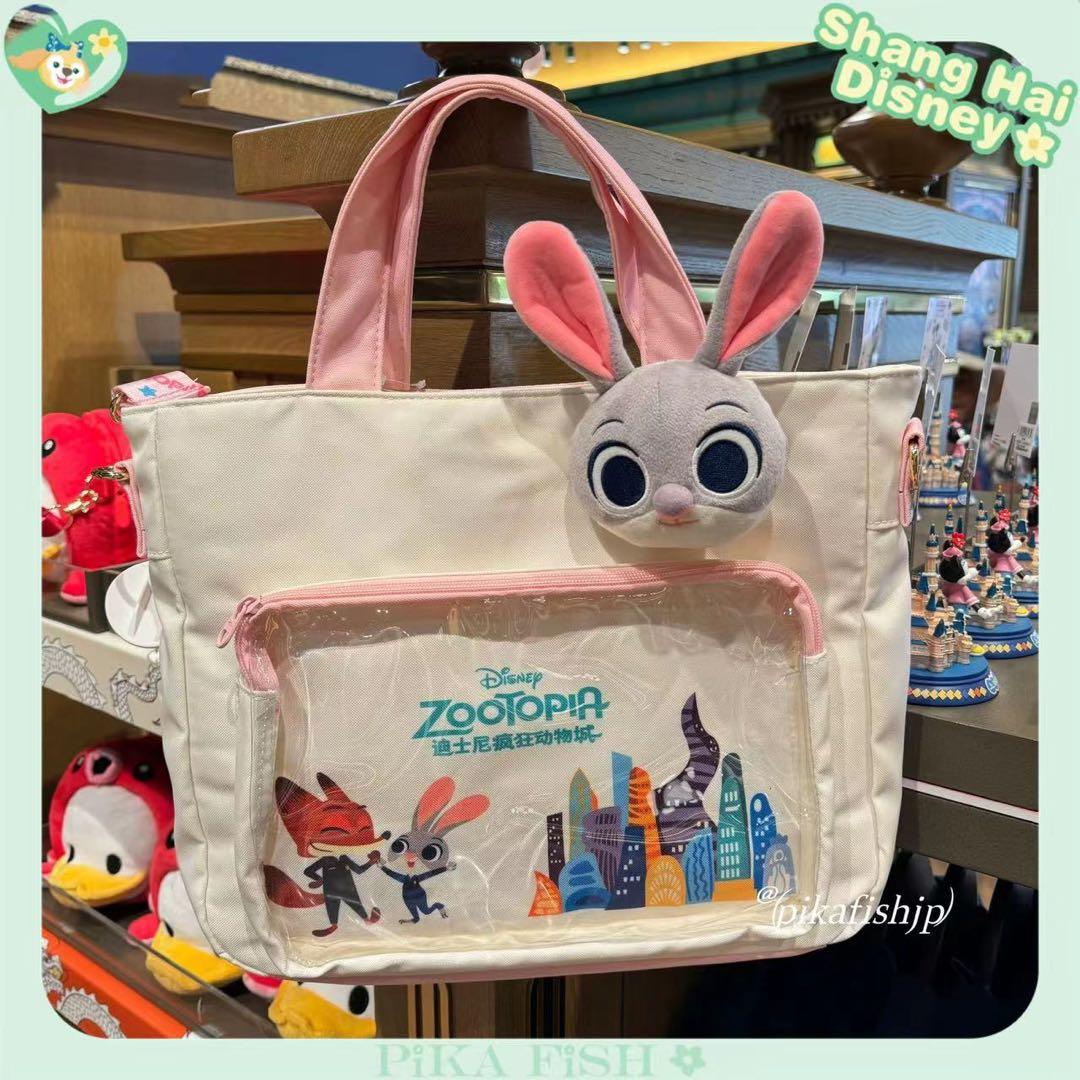 現地購入☆正規品】ズートピア ぬいぐるみトートバッグ 上海ディズニー