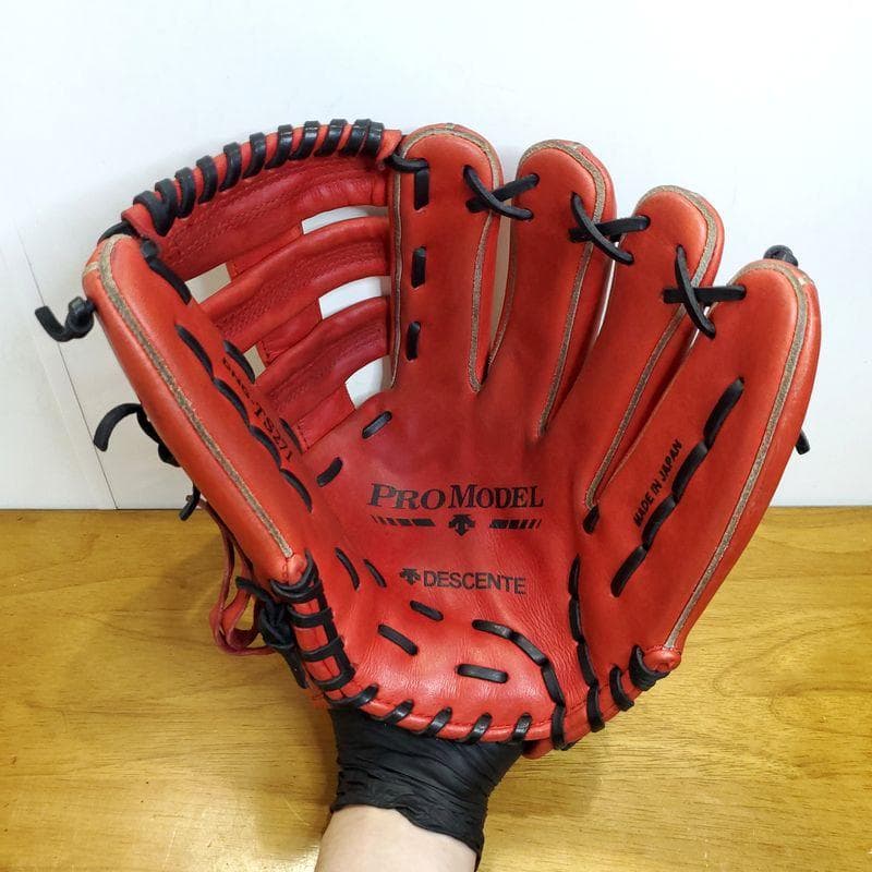 デサント 日本製 新庄剛志モデル 限定品 シルエット刻印 外野用 軟式