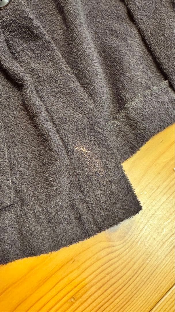 オーラリー ダークブラウン ノーカラージャケット 今治タオル - メルカリ