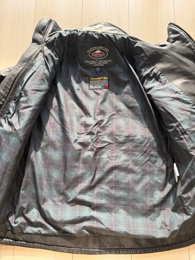 美品】KUSHITANI ウールレザーキルティングジャケット - メルカリ